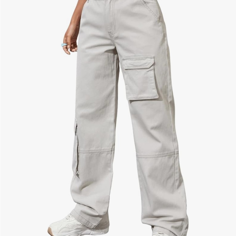 Women's High Waist Cargo Jeans